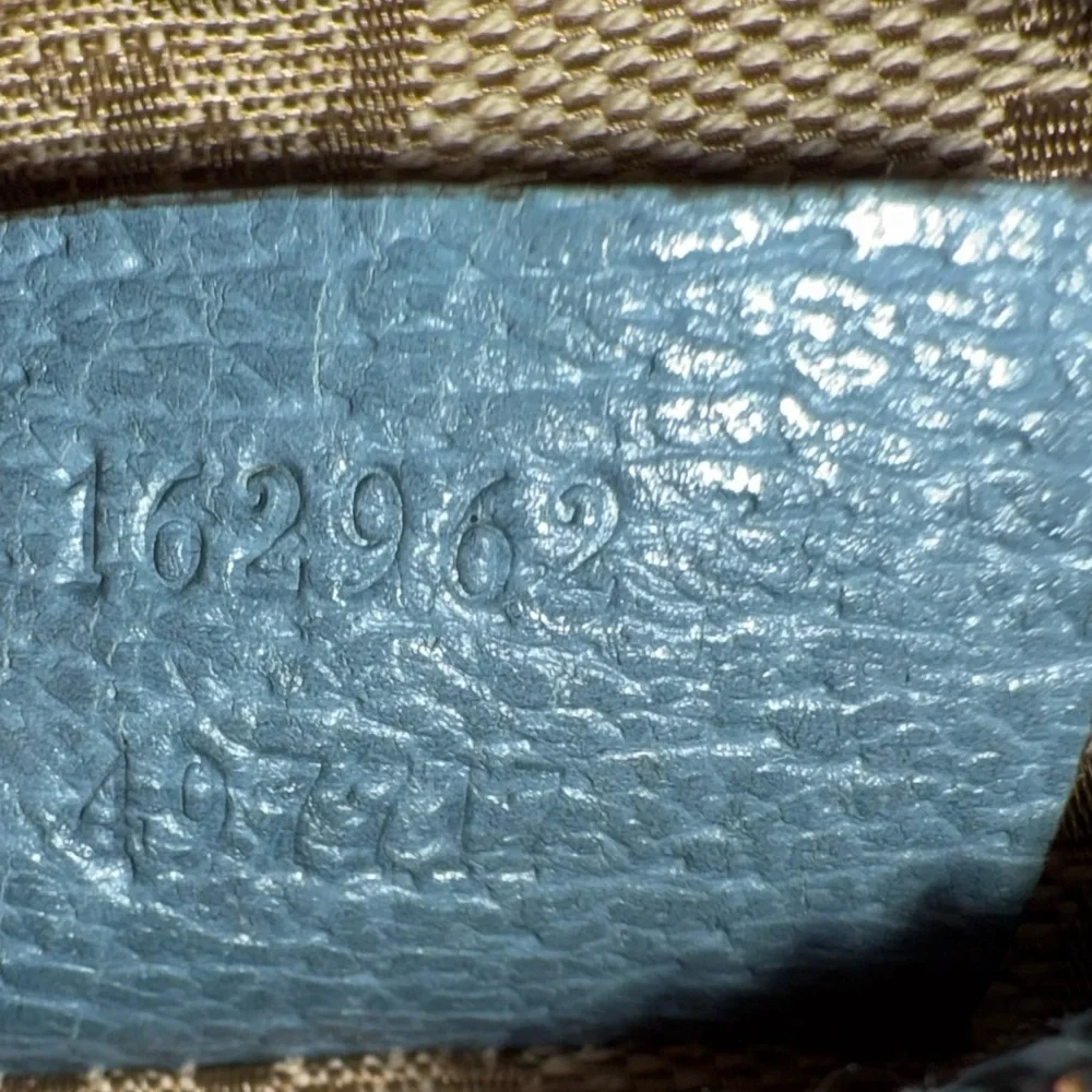 Gucci GG Monogram Web Double Pocket Belt Bag Ice Blue RARE color 162962-497717 - Picture 14 of 16